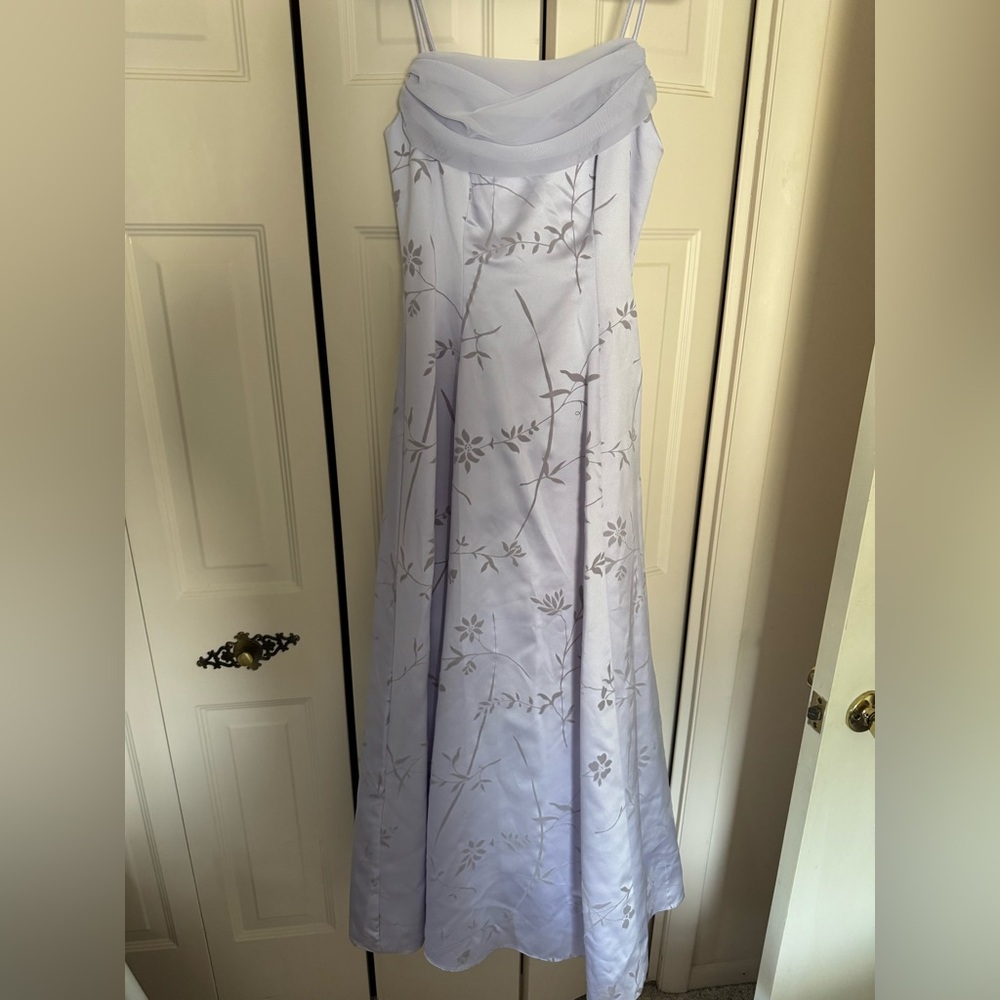 Betsy & Adam Lavender Floral Gown